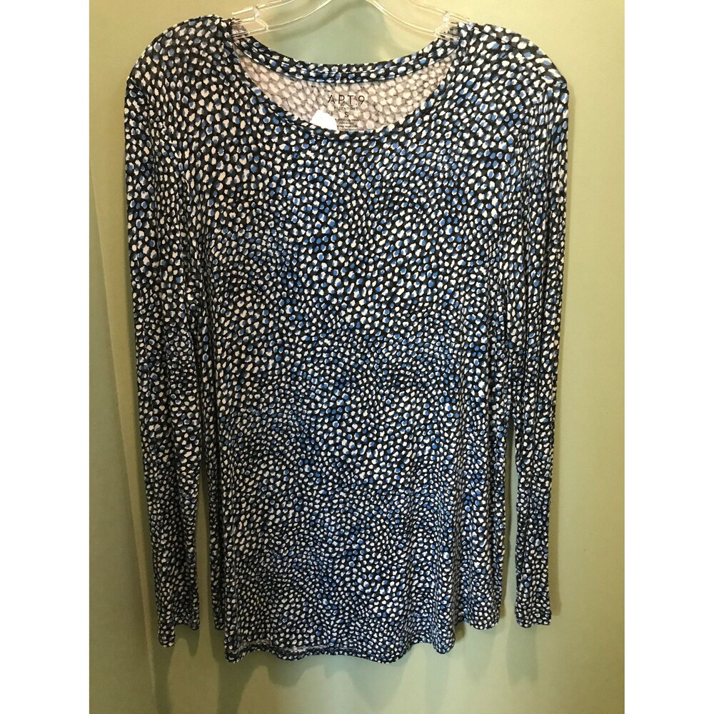 APT. 9 long sleeve printed blouse -size S